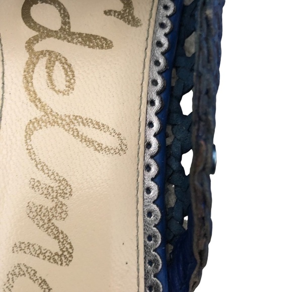 SAM ELDMAN Blue netted mules - Picture 4 of 15